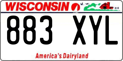 WI license plate 883XYL