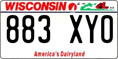 WI license plate 883XYO
