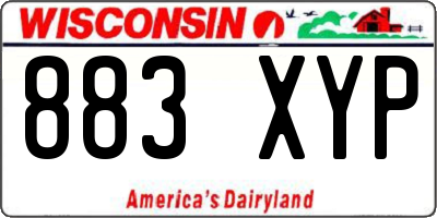 WI license plate 883XYP