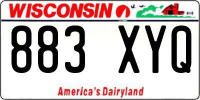 WI license plate 883XYQ