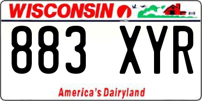 WI license plate 883XYR