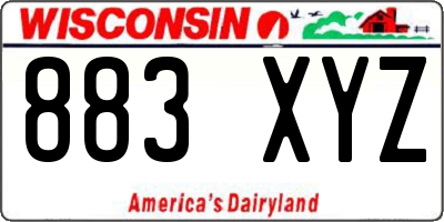 WI license plate 883XYZ