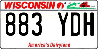 WI license plate 883YDH