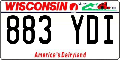WI license plate 883YDI