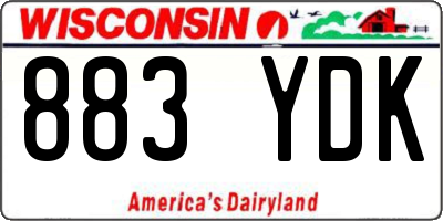 WI license plate 883YDK