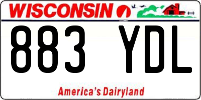 WI license plate 883YDL