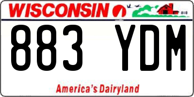 WI license plate 883YDM
