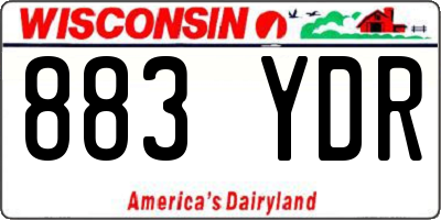 WI license plate 883YDR