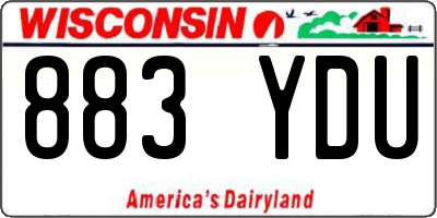 WI license plate 883YDU