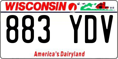 WI license plate 883YDV