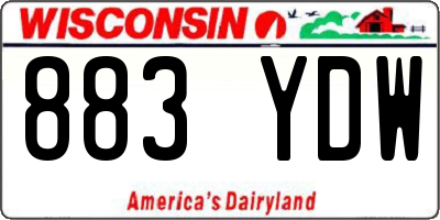 WI license plate 883YDW