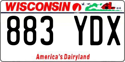 WI license plate 883YDX