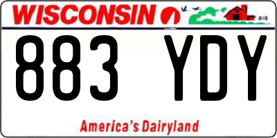 WI license plate 883YDY