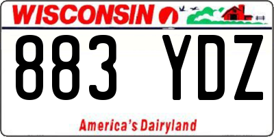 WI license plate 883YDZ