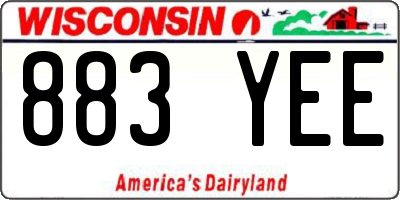 WI license plate 883YEE