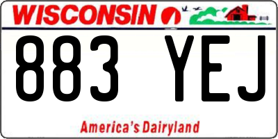 WI license plate 883YEJ