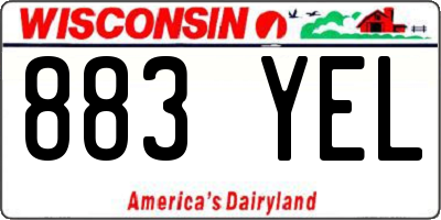 WI license plate 883YEL