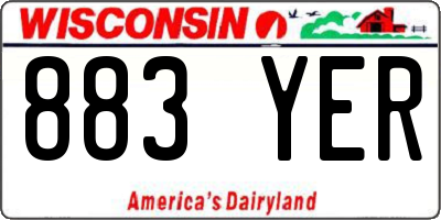 WI license plate 883YER