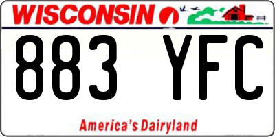 WI license plate 883YFC