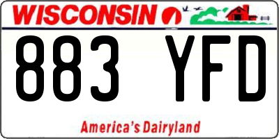 WI license plate 883YFD
