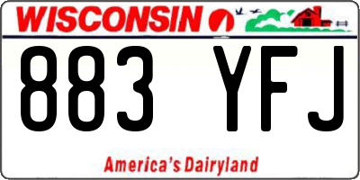 WI license plate 883YFJ