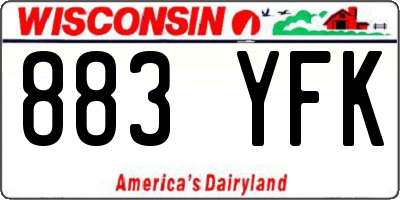 WI license plate 883YFK