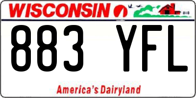 WI license plate 883YFL