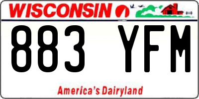 WI license plate 883YFM