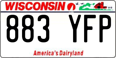WI license plate 883YFP