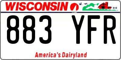 WI license plate 883YFR