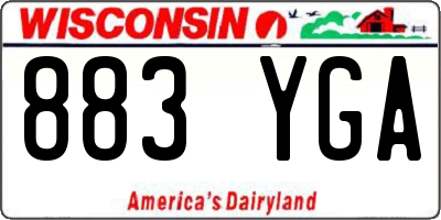 WI license plate 883YGA