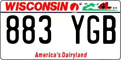WI license plate 883YGB