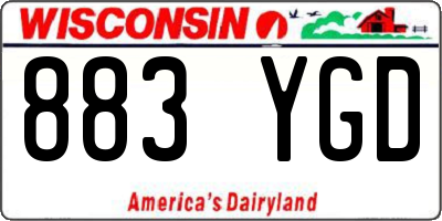WI license plate 883YGD