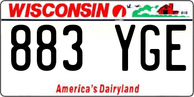 WI license plate 883YGE