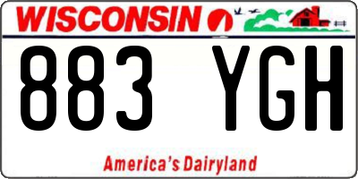 WI license plate 883YGH