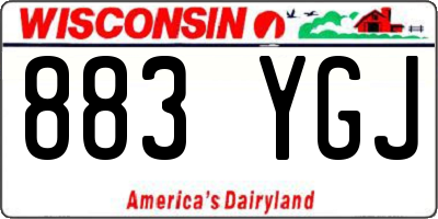 WI license plate 883YGJ
