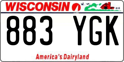WI license plate 883YGK