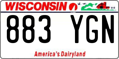 WI license plate 883YGN