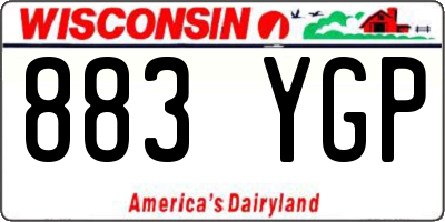 WI license plate 883YGP