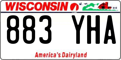 WI license plate 883YHA