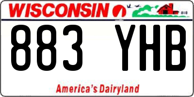 WI license plate 883YHB