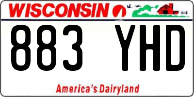 WI license plate 883YHD