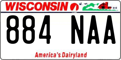 WI license plate 884NAA