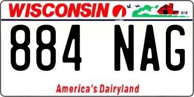 WI license plate 884NAG