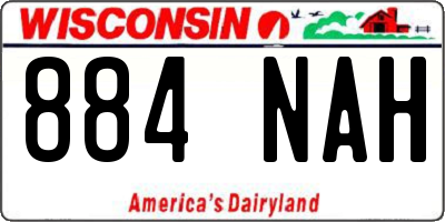 WI license plate 884NAH