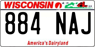 WI license plate 884NAJ