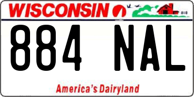 WI license plate 884NAL