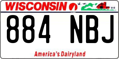 WI license plate 884NBJ