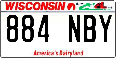 WI license plate 884NBY