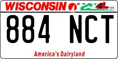WI license plate 884NCT